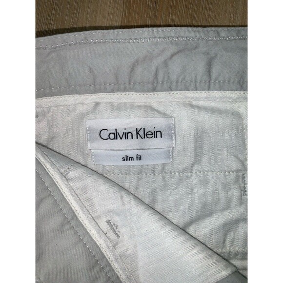 Calvin Klein Men's Gray Lightweight Cotton Pants RN# 36543 CA#50900 34W 32L EUC - Picture 4 of 9